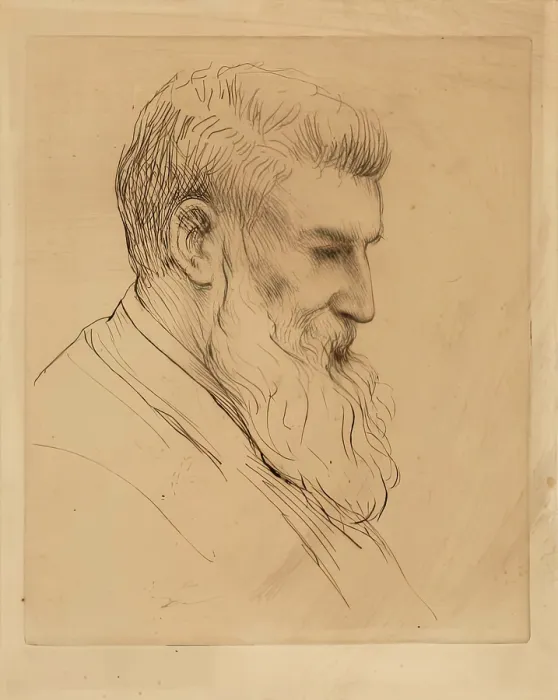 Framed Print : Portrait de Craibe Angus, 1879. Creator: Alphonse Legros Framed Print : Portrait de Craibe Angus, 1879. Creator: Alphonse Legros