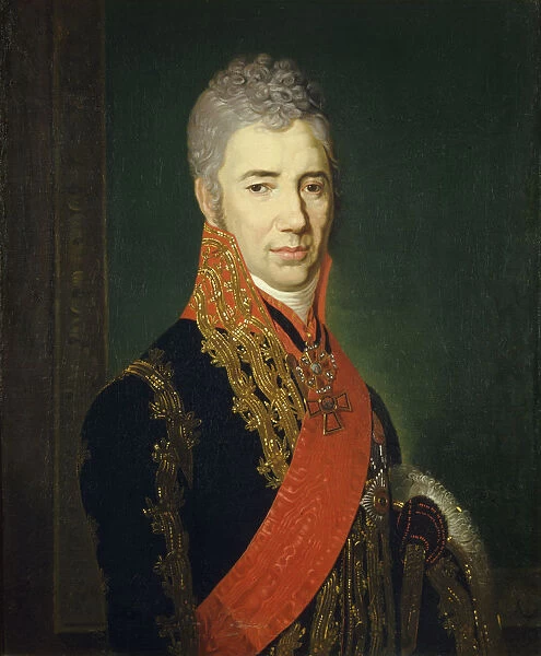 Portrait of the Crown Equerry Sergey Ilyich Mukhanov (1762-1842). Artist: Borovikovsky, Vladimir Lukich (1757-1825)