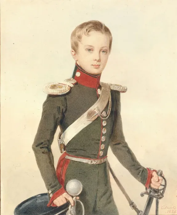 Framed Print : Portrait of the Crown prince Alexander Nikolayevich (1818-1881), 1828. Artist: Sokolov, Pyotr Fyodorovich (1791-1848) Framed Print : Portrait of the Crown prince Alexander Nikolayevich (1818-1881), 1828. Artist: Sokolov, Pyotr Fyodorovich (1791-1848)