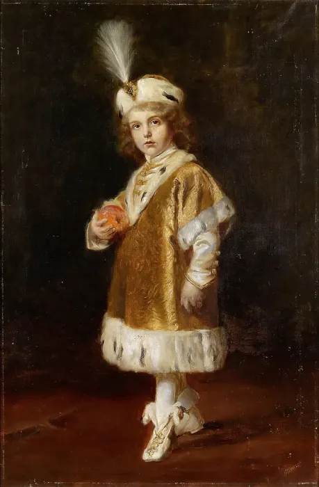 Framed Print : Portrait of Crown Prince Otto (1912-2011), as four-year-old heir to the throne in Hungarian... 1917 Creator: Benczúr, Gyula (1844-1920) Framed Print : Portrait of Crown Prince Otto (1912-2011), as four-year-old heir to the throne in Hungarian... 1917 Creator: Benczúr, Gyula (1844-1920)