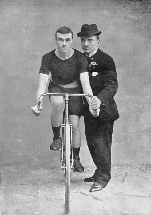 Framed Print : Portrait of the cyclist AE Walters, 1896. Creator: Unknown Framed Print : Portrait of the cyclist AE Walters, 1896. Creator: Unknown