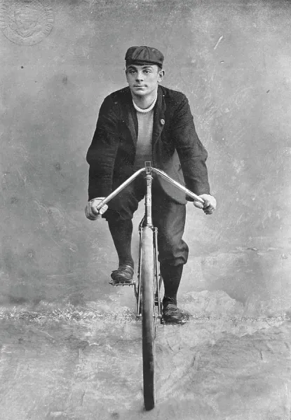 Portrait of Cyclist CC Fontaine Print, 1896. Art Prints, Posters