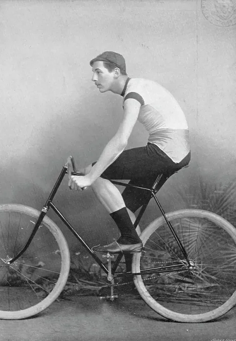 Framed Print : Portrait of the cyclist FJ Osmond, 1896. Creator: Henry Joseph Whitlock Framed Print : Portrait of the cyclist FJ Osmond, 1896. Creator: Henry Joseph Whitlock