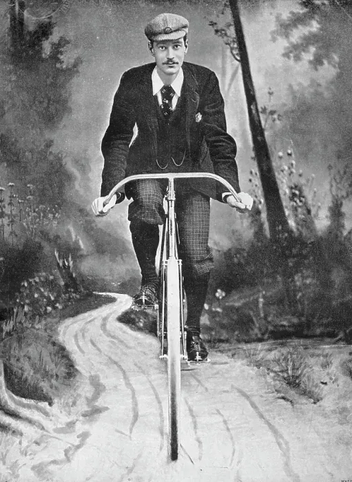 Framed Print : Portrait of the cyclist FW Shorland, 1896. Creator: London Stereoscopic & Photographic Co Framed Print : Portrait of the cyclist FW Shorland, 1896. Creator: London Stereoscopic & Photographic Co