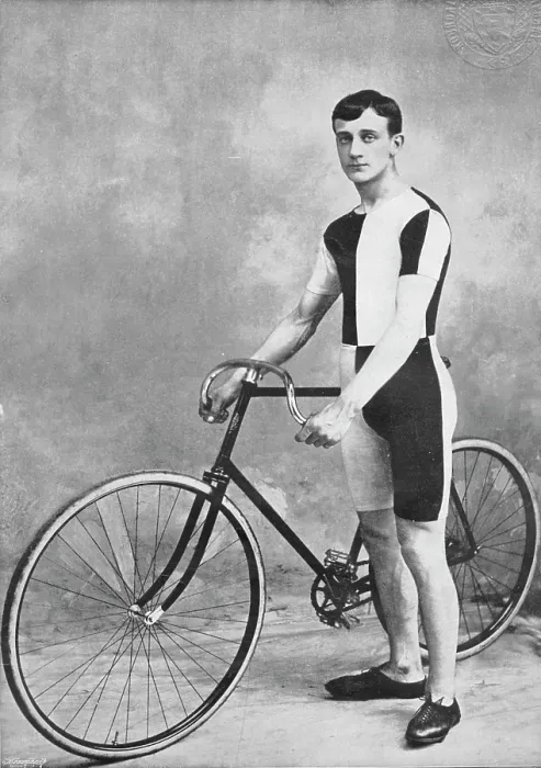 Framed Print : Portrait of the cyclist T Osborne, 1896. Creators: T Osborne, RW Thomas Framed Print : Portrait of the cyclist T Osborne, 1896. Creators: T Osborne, RW Thomas