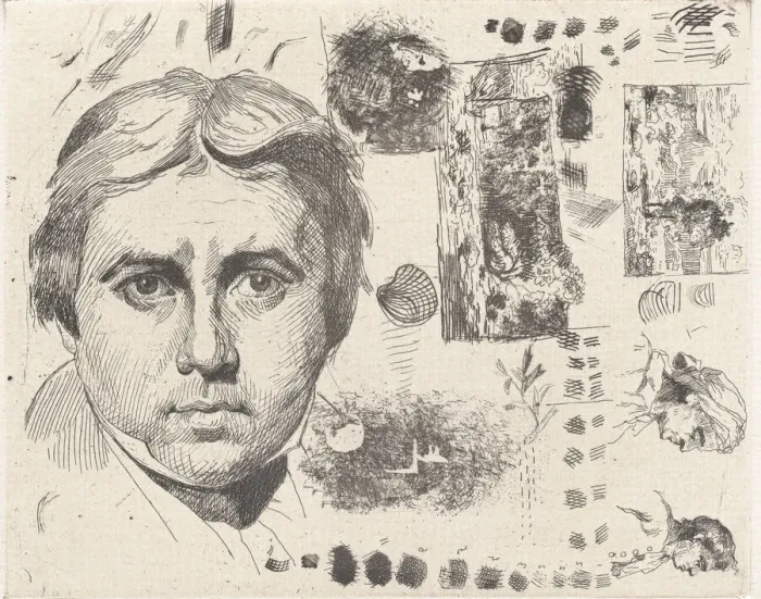 Framed Print : Portrait d Ingres (Portrait of Ingres), 1844, printed 1982. Creator: Charles Negre Framed Print : Portrait d Ingres (Portrait of Ingres), 1844, printed 1982. Creator: Charles Negre