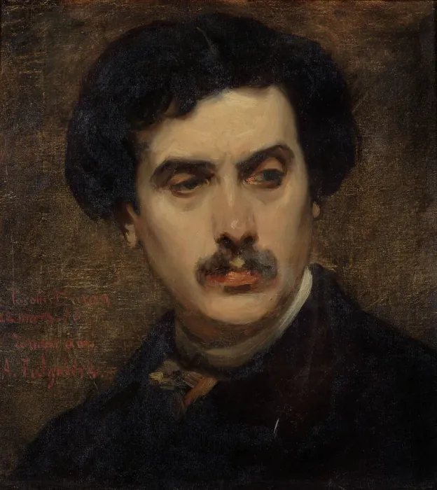 Framed Print : Portrait d'Alexandre Falguière, 1870. Creator: Charles Emile Auguste Carolus-Duran Framed Print : Portrait d'Alexandre Falguière, 1870. Creator: Charles Emile Auguste Carolus-Duran