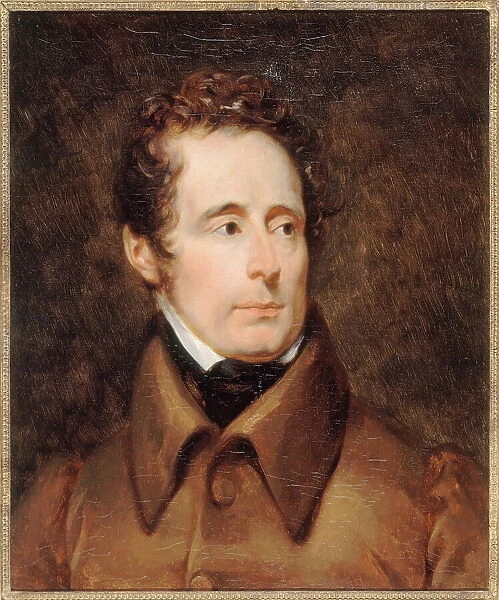 Portrait d'Alphonse de Lamartine (1790-1869), poète, historien et homme politique, c1831. Creator: Francois Pascal Simon Gerard