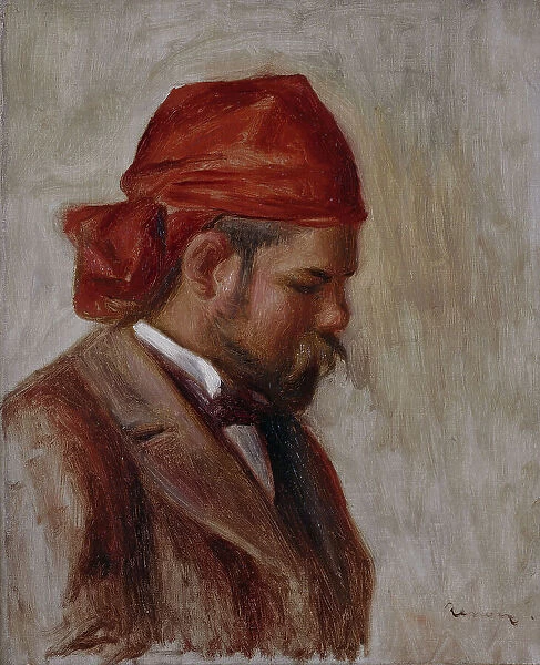 Portrait d'Ambroise Vollard au foulard rouge, between 1899 and 1906. Creator: Pierre-Auguste Renoir