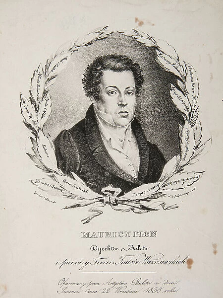 Portrait of the dancer and choreographer Maurice Pion (1801-1869). Creator: Glowacki, Jozef Hilary (1779-1858)