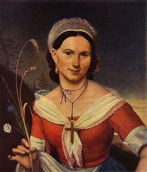 Portrait of the dancer K. A. Telesheva, 1828, (1965). Creator: Orest Kiprensky