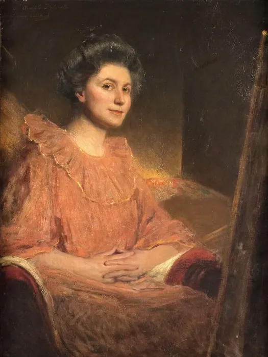 Framed Print : Portrait d'Angèle Delasalle, 1900. Creator: Jean Joseph Benjamin Constant Framed Print : Portrait d'Angèle Delasalle, 1900. Creator: Jean Joseph Benjamin Constant