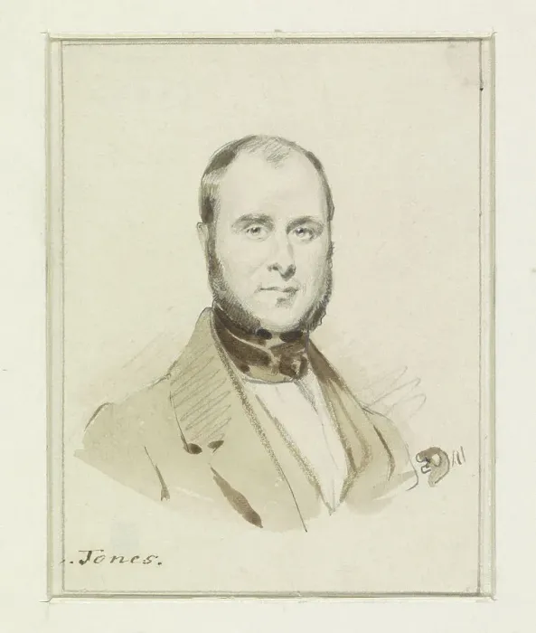 Framed Print : Portrait of Daniel Adolphe Robert Jones, 1841. Creator: Eugene Francois de Block Framed Print : Portrait of Daniel Adolphe Robert Jones, 1841. Creator: Eugene Francois de Block