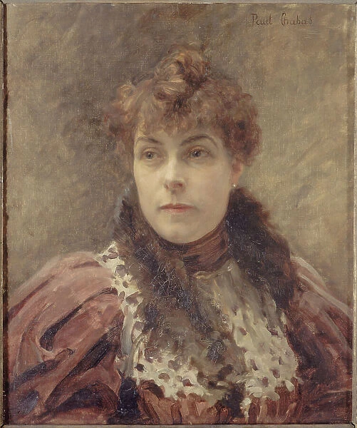 Portrait of Daniel Lesueur (known as Jeanne Loiseau, 1860-1921), woman of letters, c1895. Creator: Paul Chabas