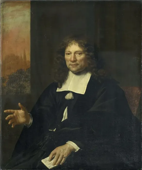 Framed Print : Portrait of Daniel Niellius. Elder of the Remonstrant Church and Sampling Official of Alkmaar, 1671. Creator: Adriaen Backer Framed Print : Portrait of Daniel Niellius. Elder of the Remonstrant Church and Sampling Official of Alkmaar, 1671. Creator: Adriaen Backer