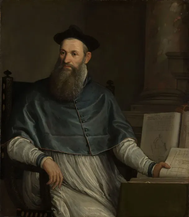Framed Print : Portrait of Daniele Barbaro (1513-1570), c. 1560. Creator: Veronese, Paolo (1528-1588) Framed Print : Portrait of Daniele Barbaro (1513-1570), c. 1560. Creator: Veronese, Paolo (1528-1588)