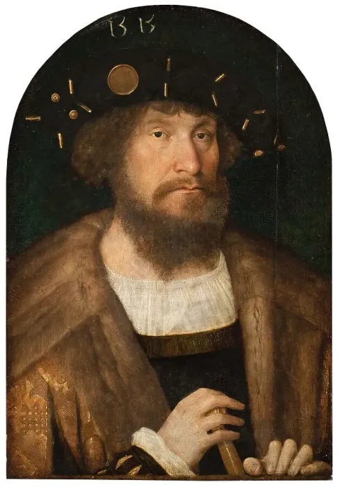 Framed Print : Portrait of the Danish King Christian II, 1514-1515. Creator: Michael Sittow