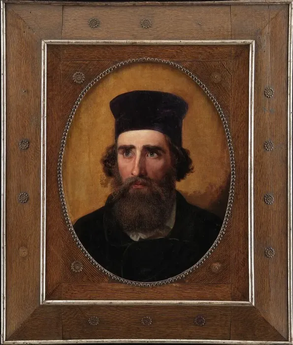 Framed Print : Portrait of the Danish painter Thorald Læssoe (1816-1878), 1868. Creator: Elisabeth Baumann Framed Print : Portrait of the Danish painter Thorald Læssoe (1816-1878), 1868. Creator: Elisabeth Baumann