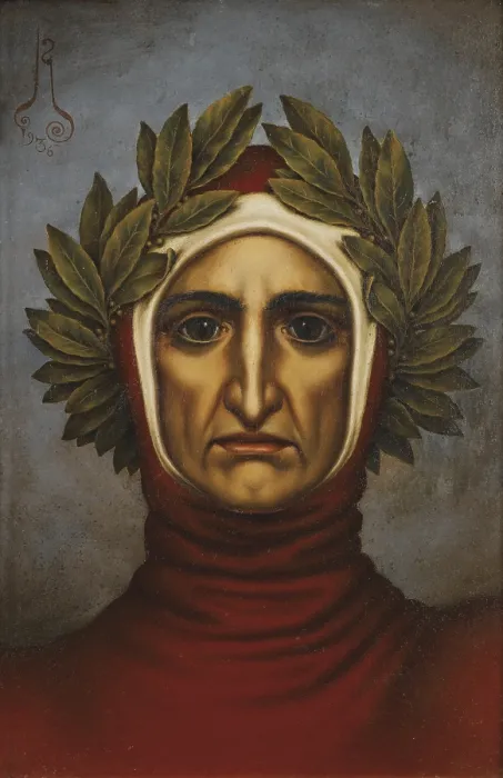 Framed Print : Portrait of Dante Alighieri (1265-1321), 1936. Creator: Nikolay Kalmakov Framed Print : Portrait of Dante Alighieri (1265-1321), 1936. Creator: Nikolay Kalmakov