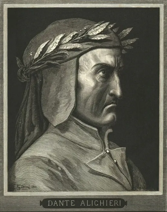 Framed Print : Portrait of Dante Alighieri, (c1890). Creator: Gustave Doré Framed Print : Portrait of Dante Alighieri, (c1890). Creator: Gustave Doré