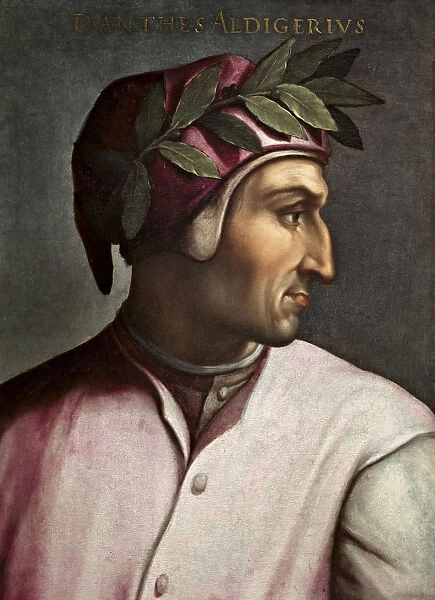 Portrait of Dante Alighieri (Giovio Series), 1566-1568. Artist: Dell Altissimo, Cristofano (1525-1605)