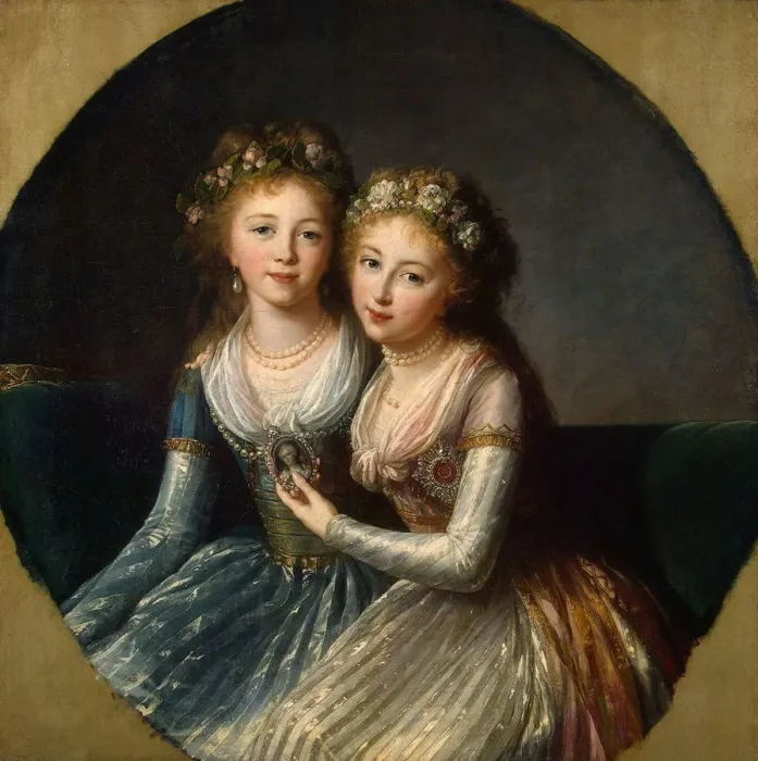 Framed Print : Portrait of the Daughters of Emperor Paul I, 1796 Framed Print : Portrait of the Daughters of Emperor Paul I, 1796
