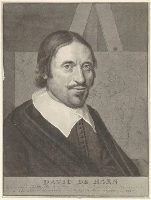 Framed Print : Portrait of David de Haen, 1758. Creator: Cornelis van Noorde Framed Print : Portrait of David de Haen, 1758. Creator: Cornelis van Noorde