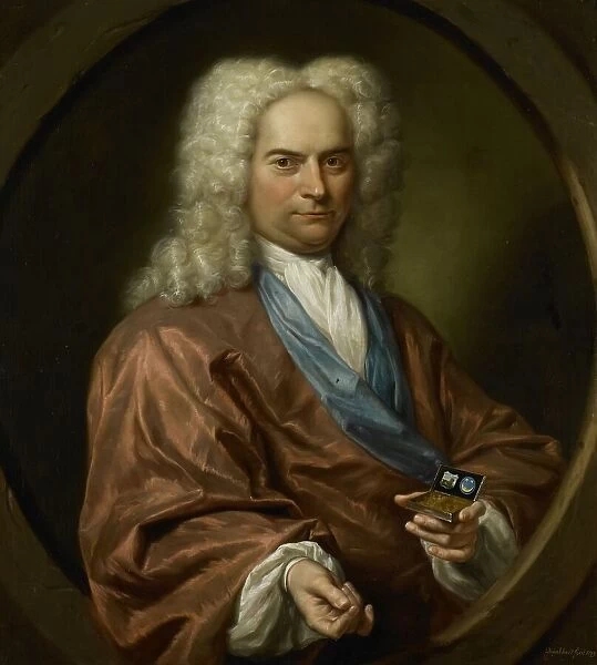 Portrait of David Leeuw (1682-1755), Mennonite Draper, 1729. Creator: Jan Maurits Quinkhard