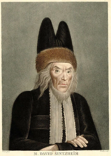 Portrait of David Sintzheim (1745-1812), 1800s. Creator: Damame-Demartrais, Michel Francois