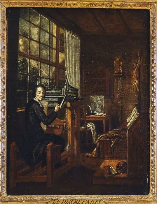 Framed Print : Portrait of Deacon Paris (1690-1727) engaged in manual labour to relieve the poor, c1690 - 1727. Creator: Unknown Framed Print : Portrait of Deacon Paris (1690-1727) engaged in manual labour to relieve the poor, c1690 - 1727. Creator: Unknown
