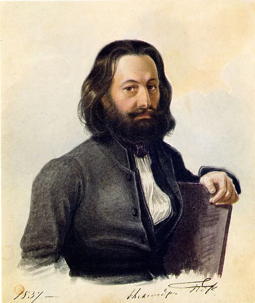 Portrait of Decembrist Alexander V. Podzhio (1798-1873), 1837. Artist: Bestuzhev, Nikolai Alexandrovich (1791-1855)