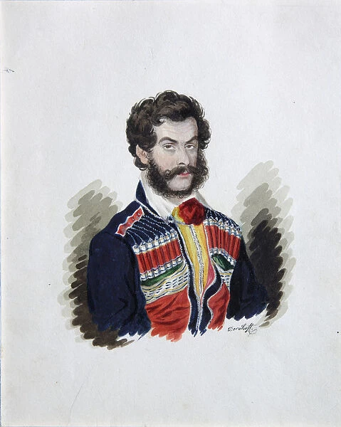 Portrait of the Decembrist Count Zakhar Chernyshov (1796-1862), 1830s. Artist: Dorokhov, Rufim Ivanovich (active c. 1830s)