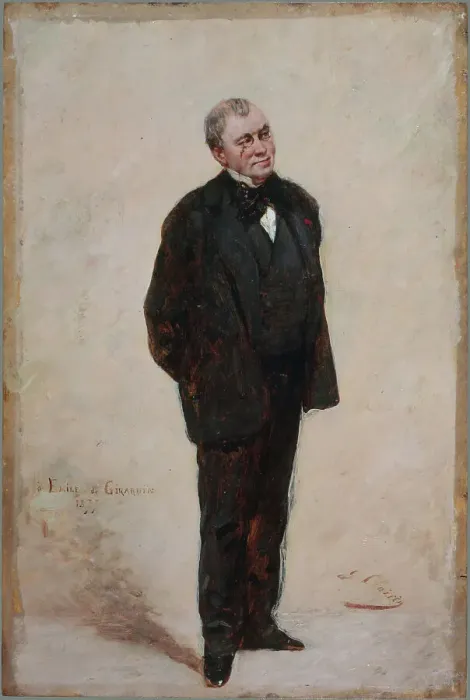 Framed Print : Portrait d'Émile de Girardin (1806-1881), publiciste et homme politique, 1877. Creator: Georges Jules Victor Clairin Framed Print : Portrait d'Émile de Girardin (1806-1881), publiciste et homme politique, 1877. Creator: Georges Jules Victor Clairin