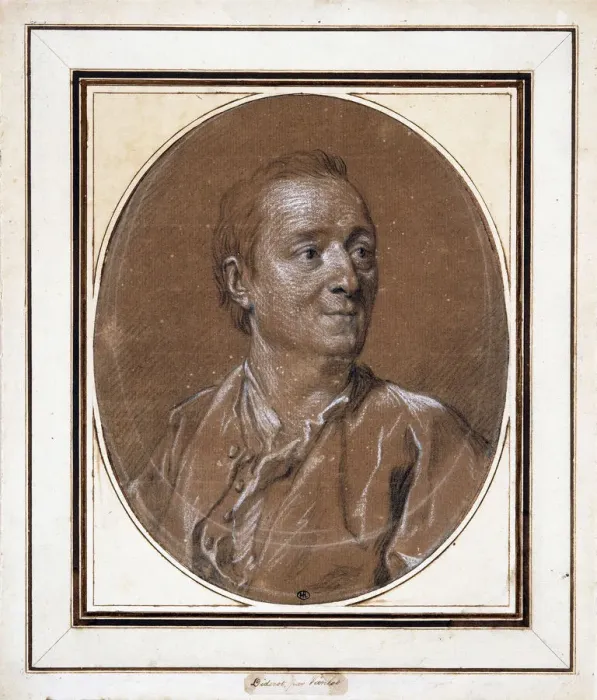 Framed Print : Portrait of Denis Diderot (1713-1784), 1767. Creator: Van Loo, Louis Michel (1707-1771) Framed Print : Portrait of Denis Diderot (1713-1784), 1767. Creator: Van Loo, Louis Michel (1707-1771)