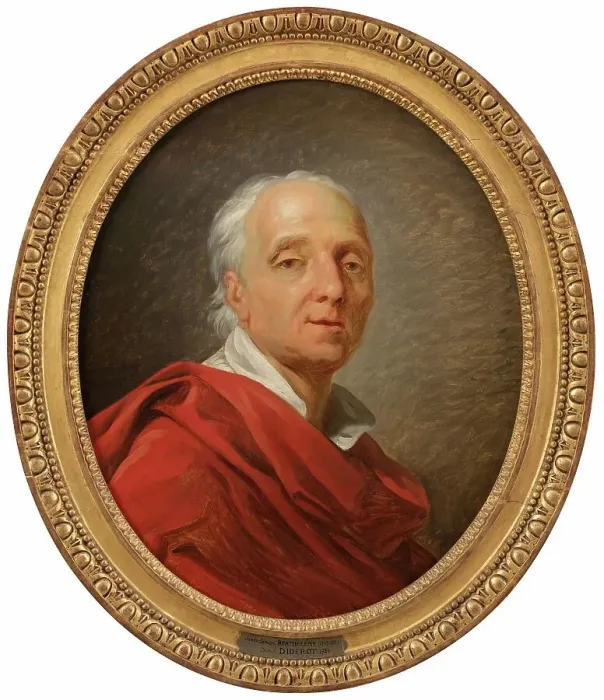 Framed Print : Portrait of Denis Diderot (1713-1784), writer and philosopher, 1784. Creator: Jean Simon Berthelemy