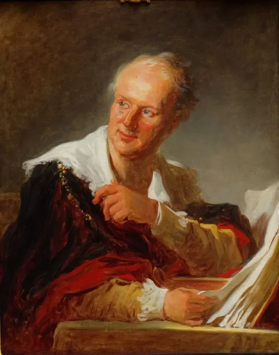 Framed Print : Portrait of Denis Diderot (1713?1784), ca 1769. Artist: Fragonard, Jean Honore (1732-1806)