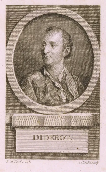 Framed Print : Portrait of Denis Diderot (1713?1784). Artist: Saint-Aubin, Augustin, de (1736-1807) Framed Print : Portrait of Denis Diderot (1713?1784). Artist: Saint-Aubin, Augustin, de (1736-1807)