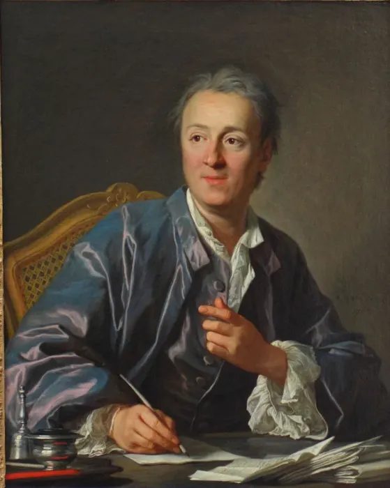 Framed Print : Portrait of Denis Diderot (1713?1784), 1767. Artist: Van Loo, Louis Michel (1707-1771) Framed Print : Portrait of Denis Diderot (1713?1784), 1767. Artist: Van Loo, Louis Michel (1707-1771)
