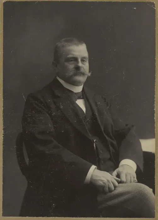 Framed Print : Portrait of Detlev von Liliencron (1844-1909), 1904. Creator: Photo studio Th. Creutz, Hamburg Framed Print : Portrait of Detlev von Liliencron (1844-1909), 1904. Creator: Photo studio Th. Creutz, Hamburg