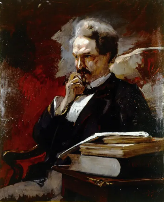 Framed Print : Portrait d'Henri Rochefort (Victor-Henri, marquis de Rochefort-Luçay, dit), journaliste... 1879. Creator: Auguste Baud-Bovy Framed Print : Portrait d'Henri Rochefort (Victor-Henri, marquis de Rochefort-Luçay, dit), journaliste... 1879. Creator: Auguste Baud-Bovy