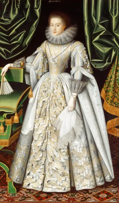 Framed Print : Portrait of Diana Cecil, later Countess of Oxford, c1616-1618 Framed Print : Portrait of Diana Cecil, later Countess of Oxford, c1616-1618