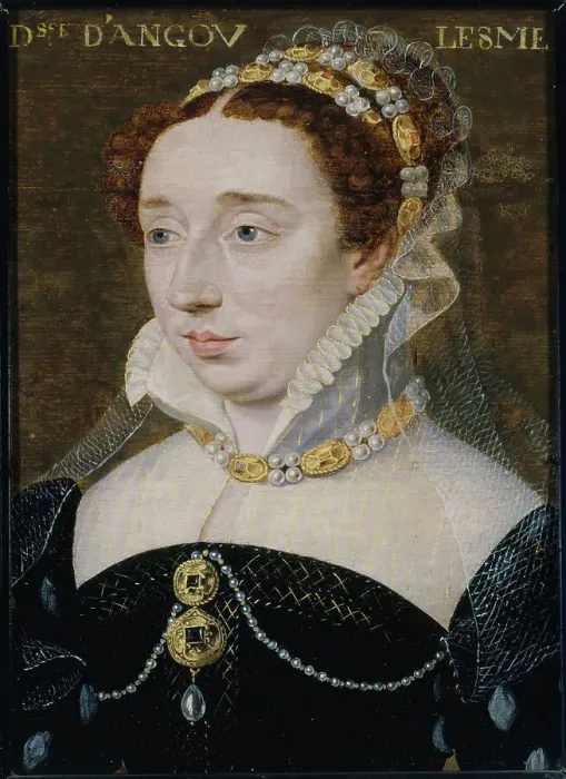 Framed Print : Portrait de Diane de France, duchesse d'Angoulême (1538-1619), fille légitimée d'Henri II, c1570. Creator: Francois Clouet Framed Print : Portrait de Diane de France, duchesse d'Angoulême (1538-1619), fille légitimée d'Henri II, c1570. Creator: Francois Clouet
