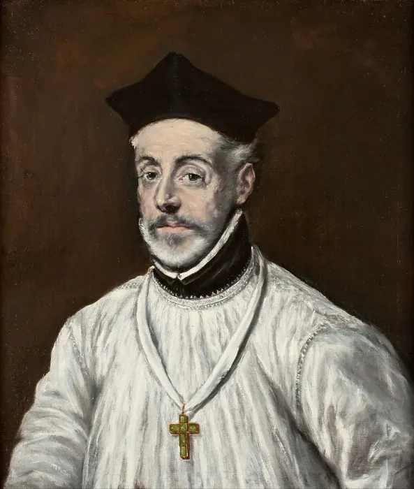 Framed Print : Portrait of Diego de Covarrubias y Leiva. Artist: El Greco, Dominico (1541-1614) Framed Print : Portrait of Diego de Covarrubias y Leiva. Artist: El Greco, Dominico (1541-1614)