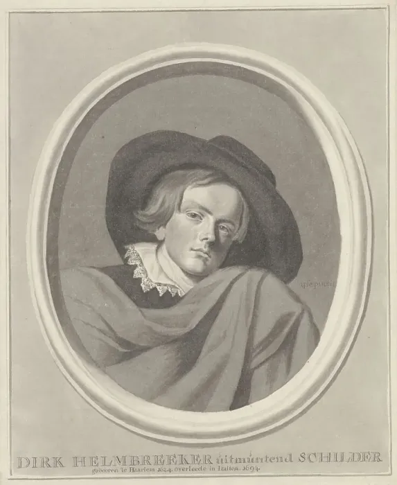 Framed Print : Portrait of Dirck Helmbreeker, 1700-1750. Creator: Cornelis van Noorde Framed Print : Portrait of Dirck Helmbreeker, 1700-1750. Creator: Cornelis van Noorde