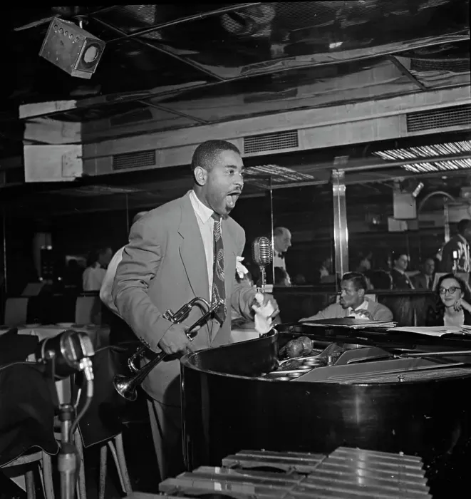 Framed Print : Portrait of Dizzy Gillespie, Downbeat, New York, N.Y. 1946. Creator: William Paul Gottlieb Framed Print : Portrait of Dizzy Gillespie, Downbeat, New York, N.Y. 1946. Creator: William Paul Gottlieb