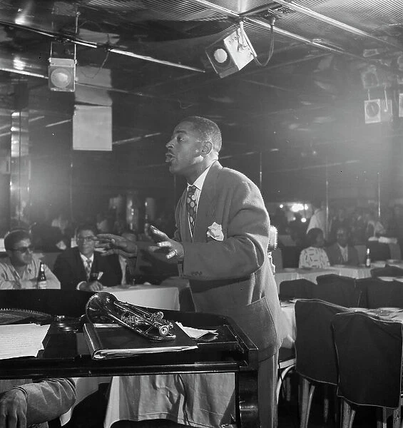 Portrait of Dizzy Gillespie, Downbeat, New York, N.Y. ca. Aug. 1947. Creator: William Paul Gottlieb
