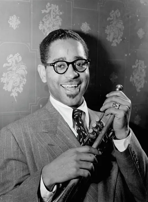 Framed Print : Portrait of Dizzy Gillespie, Famous Door, New York, N.Y. ca. June 1946. Creator: William Paul Gottlieb Framed Print : Portrait of Dizzy Gillespie, Famous Door, New York, N.Y. ca. June 1946. Creator: William Paul Gottlieb