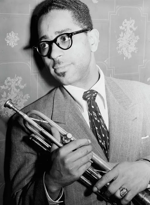 Framed Print : Portrait of Dizzy Gillespie, Famous Door, New York, N.Y. ca. June 1946. Creator: William Paul Gottlieb Framed Print : Portrait of Dizzy Gillespie, Famous Door, New York, N.Y. ca. June 1946. Creator: William Paul Gottlieb