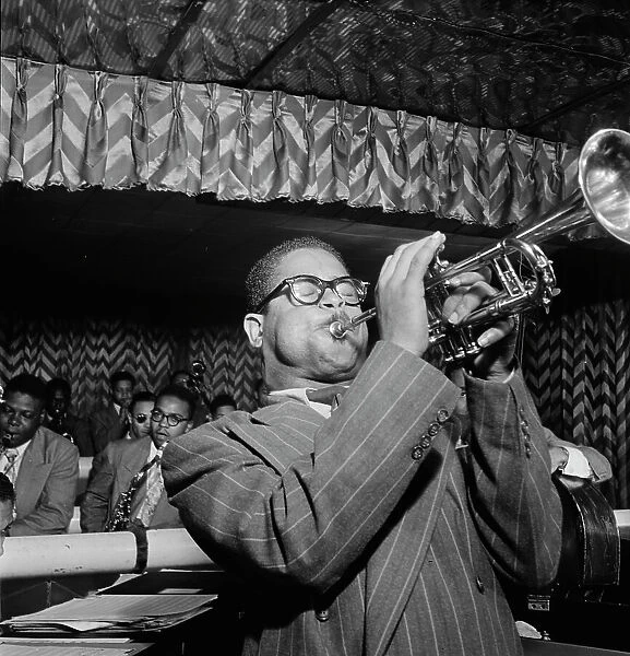 Portrait of Dizzy Gillespie, John Lewis, Cecil Payne, Ray Brown, and Miles Davis... New York, 1946. Creator: William Paul Gottlieb