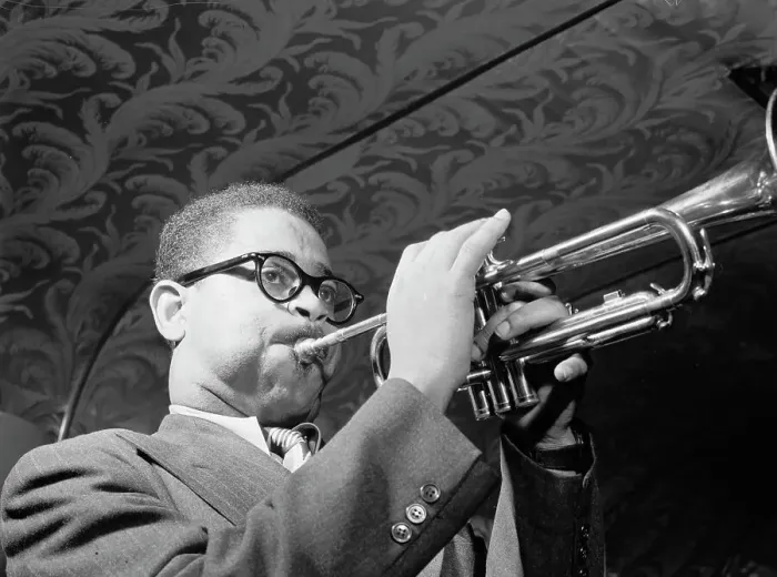 Framed Print : Portrait of Dizzy Gillespie, New York, N.Y. ca. May 1947. Creator: William Paul Gottlieb Framed Print : Portrait of Dizzy Gillespie, New York, N.Y. ca. May 1947. Creator: William Paul Gottlieb